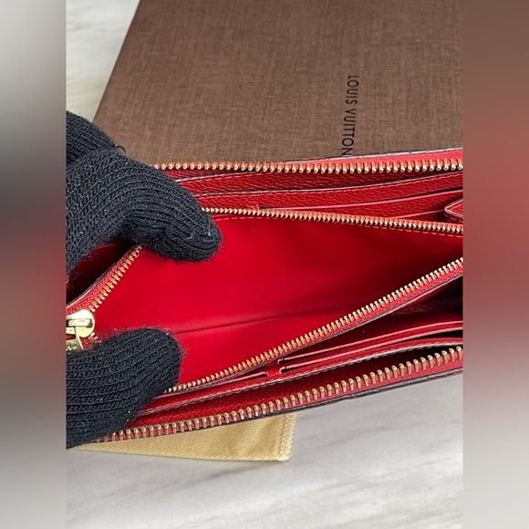 Louis Vuitton clemence empreinte red long wallet - Picture 14 of 16